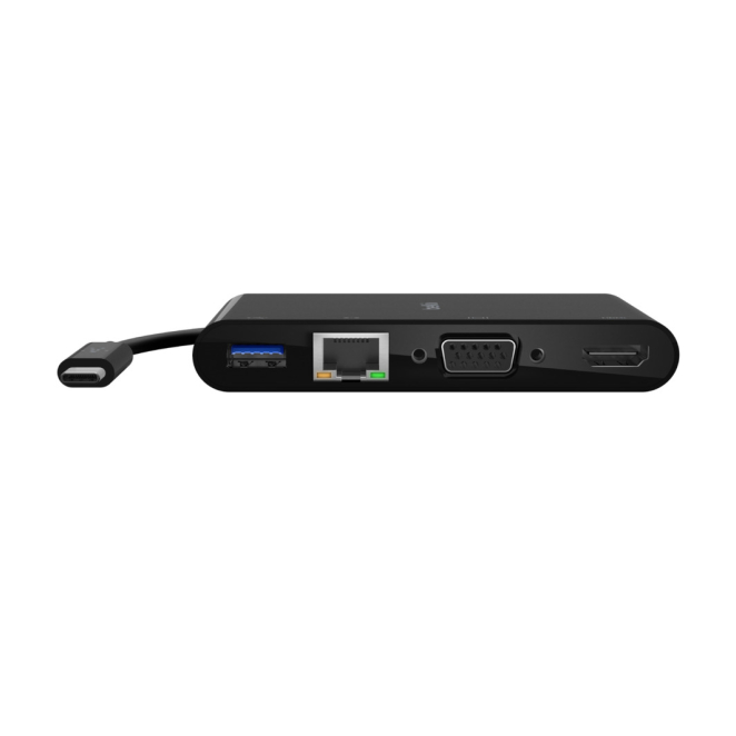 Belkin base para portátil con replicador de puertos USB-C Imagen de la base para portátil Belkin con replicador de puertos alámbrico USB 3.2 Gen 1 Type-C en color negro, SKU AVC005BTBK