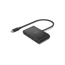 Imagen del hub Belkin AVC018BTBK, un adaptador USB Tipo C con velocidad de 10000 Mbit/s en color negro.