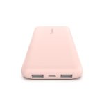 Batería externa Belkin BOOST↑CHARGE con capacidad de 10000 mAh en color oro rosa, SKU BPB011BTRG