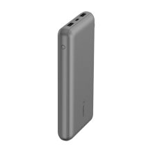 Cargador portátil Belkin BoostCharge de 20000 mAh en color gris, SKU BPB012BTGY. Ideal para mantener tus dispositivos cargados todo el día.