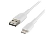 Cable de conector Lightning Belkin de 1 metro en color blanco, modelo CAA001BT1MWH