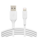 Cable de conector Lightning Belkin de 1 metro en color blanco, modelo CAA001BT1MWH