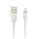 Cable de conector Lightning Belkin de 1 metro en color blanco, modelo CAA001BT1MWH