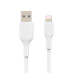 Cable de conector Lightning Belkin de 1 metro en color blanco, modelo CAA001BT1MWH