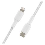 Cable de conector Lightning Belkin CAA004BT1MWH blanco, 1 metro de longitud, ideal para dispositivos Apple