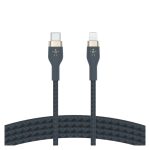 Imagen del cable Belkin CAA011BT1MBL con conector Lightning, mide 1 metro y es de color azul