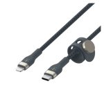 Imagen del cable Belkin CAA011BT1MBL con conector Lightning, mide 1 metro y es de color azul