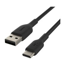 Cable USB Belkin CAB002BT1MBK de 1 metro con conectores USB A y USB C en color negro