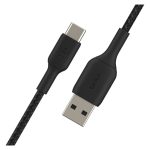 Cable USB Belkin CAB002BT1MBK de 1 metro con conectores USB A y USB C en color negro