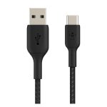 Cable USB Belkin CAB002BT1MBK de 1 metro con conectores USB A y USB C en color negro