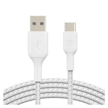 Cable Belkin CAB002BT1MWH de 1 metro, USB A a USB C, color blanco, para transferencia rápida de datos