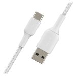 Cable Belkin CAB002BT1MWH de 1 metro, USB A a USB C, color blanco, para transferencia rápida de datos