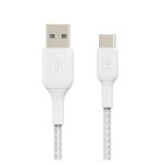 Cable Belkin CAB002BT1MWH de 1 metro, USB A a USB C, color blanco, para transferencia rápida de datos