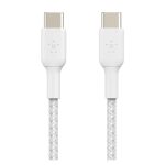 Cable USB-C Belkin de 1 metro en color blanco, ideal para transferencias rápidas y carga eficiente. SKU CAB004BT1MWH