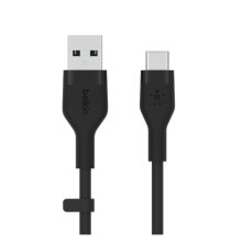 Cable Belkin BOOST↑CHARGE Flex USB 2.0 de 3 metros con conectores USB A y USB C en color negro CAB008BT3MBK