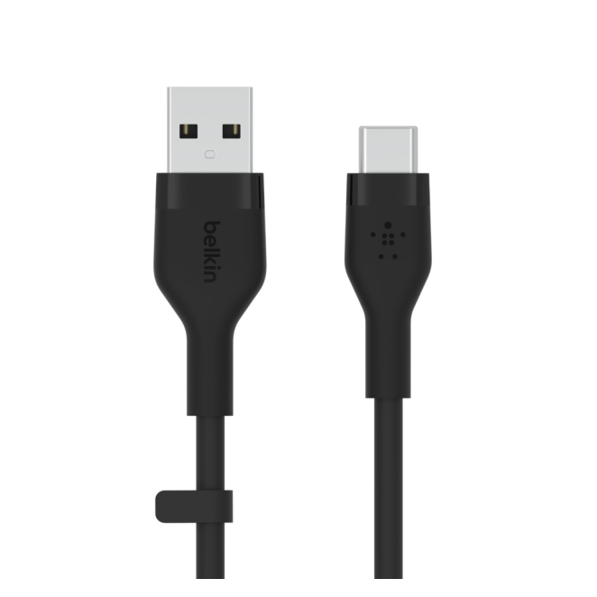 Belkin cable USB Flexible de 3m Negro Cable Belkin BOOST↑CHARGE Flex USB 2.0 de 3 metros con conectores USB A y USB C en color negro CAB008BT3MBK