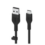 Cable Belkin BOOST↑CHARGE Flex USB 2.0 de 3 metros con conectores USB A y USB C en color negro CAB008BT3MBK