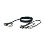 Cable Belkin F1D9103-10 KVM negro de 3 metros para video, teclado y ratón, SKU F1D9103-10