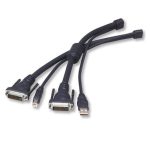 Cable Belkin OmniView KVM SOHO Series con Audio, longitud de 1.8m, USB y DVI-I, negro, SKU F1D9201-06, para video, teclado y ratón.