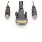 Cable Belkin VGA y PS/2 KVM para video, teclado y ratón en color negro con una longitud de 3 metros. SKU: F1D9400-10