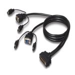 Cable Belkin OmniView ENTERPRISE Series Dual-Port PS/2 KVM de 4,5 metros, compatible con video, teclado y ratón, SKU: F1D9400-15.