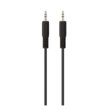 Cable de audio Belkin F3Y111BF1M-P de 1 metro con conector de 3,5 mm en color negro. SKU F3Y111BF1M-P.