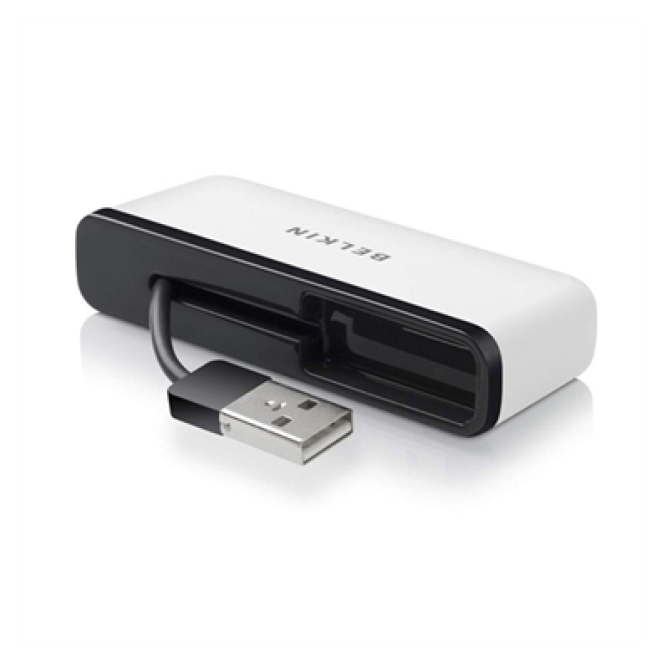 Belkin hub de interfaz 480 Mbit/s - Negro y Blanco Hub USB de Belkin F4U021BT con velocidad de 480 Mbit/s en colores negro y blanco