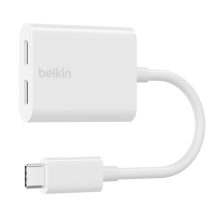 Belkin F7U081BTWH hub USB Tipo C blanco, compacto y de alta velocidad