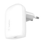 Cargador rápido Belkin para portátil, smartphone y tableta en color blanco. SKU: WCA005VFWH.
