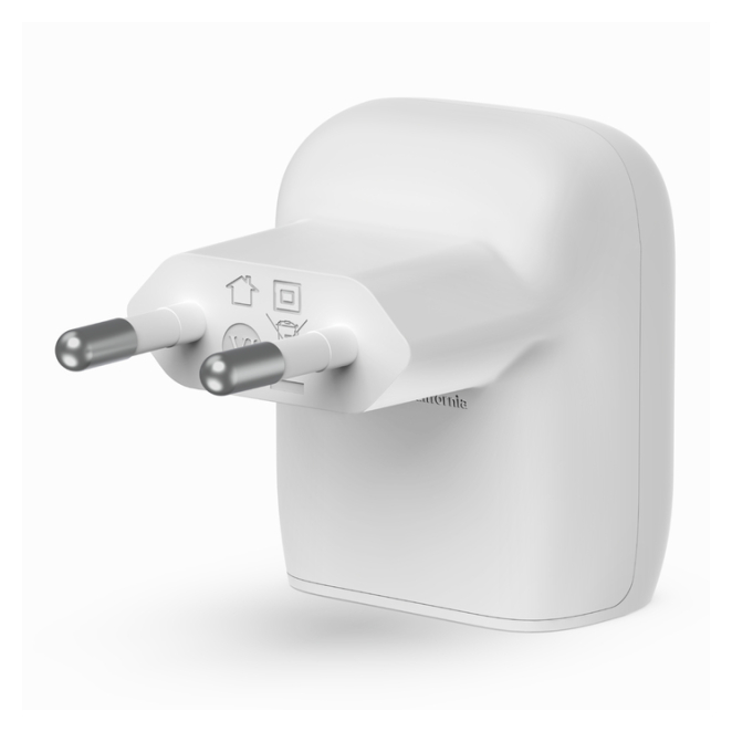 Belkin cargador rápido para Smartphone color Blanco Cargador Belkin WCA006VF1MWH-B6 de dispositivo móvil en blanco, adecuado para corriente alterna y carga rápida en interiores