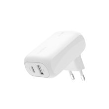 Cargador portátil Belkin WCB009vfWH en color blanco, compatible con smartphone, tableta y portátil. Capacidad de carga rápida para uso interior. SKU WCB009VFWH