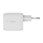 Cargador rápido Belkin WCH011VFWH blanco compatible con portátil, smartphone y tableta, cuenta con corriente alterna y carga rápida