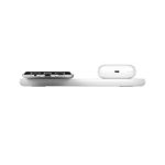 Cargador inalámbrico Belkin WIZ002VFWH para dispositivos móviles, color blanco, compatible con USB, carga rápida