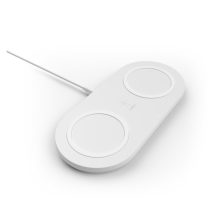 Cargador inalámbrico Belkin WIZ002VFWH para dispositivos móviles, color blanco, compatible con USB, carga rápida