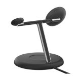 Cargador inalámbrico Belkin WIZ023VFBK para dispositivos móviles como auriculares, smartphone y reloj inteligente en color negro