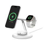 Cargador inalámbrico Belkin WIZ023VFWH blanco para auriculares, smartphone y reloj inteligente. SKU: WIZ023VFWH