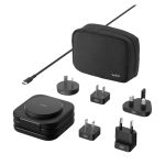 Cargador inalámbrico Belkin BoostCharge Pro negro para auriculares, smartphone y reloj inteligente con carga rápida, SKU WIZ024HQBK