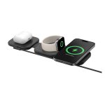 Cargador inalámbrico Belkin BoostCharge Pro negro para auriculares, smartphone y reloj inteligente con carga rápida, SKU WIZ024HQBK