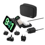 Cargador inalámbrico Belkin BoostCharge Pro negro para auriculares, smartphone y reloj inteligente con carga rápida, SKU WIZ024HQBK