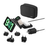 Cargador inalámbrico Belkin BoostCharge Pro negro para auriculares, smartphone y reloj inteligente con carga rápida, SKU WIZ024HQBK