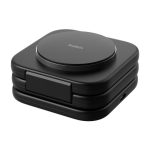 Cargador inalámbrico Belkin BoostCharge Pro en color negro para auriculares, smartphone y reloj inteligente con carga rápida, modelo WIZ024VFBK