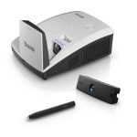 BenQ MW855UST+ proyector de alcance ultracorto con 3500 lúmenes ANSI, resolución WXGA (1280x800), tecnología DLP y soporte 3D, SKU 9H.JKS77.24E