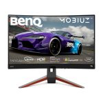 Monitor BenQ EX2710R de 27 pulgadas, resolución 2560 x 1440 Pixeles, Quad HD, color negro. SKU 9H.LK9LB.QBE