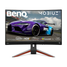Monitor BenQ EX2710R de 27 pulgadas, resolución 2560 x 1440 Pixeles, Quad HD, color negro. SKU 9H.LK9LB.QBE