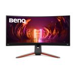 Pantalla LED BenQ EX3410R, 34 pulgadas, resolución 3440 x 1440 píxeles, SKU 9HLKLATBE, color negro.