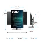 BenQ RD240Q pantalla para PC de 61,2 cm con resolución 2560 x 1600 Pixeles WQXGA LCD en color negro SKU 9H.LLXLA.TBE