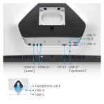 Monitor BenQ EX321UX de 31.5 pulgadas con resolución 3840 x 2160 píxeles 4K Ultra HD, modelo LED en color blanco. SKU 9H.LM7LB.QBE