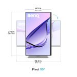 BenQ MA270U, pantalla para PC de 27 pulgadas con resolución 3840 x 2160 Pixeles (4K Ultra HD) en color blanco, SKU: 9H.LMWLB.QBE