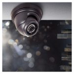 Bolide cámara de seguridad modelo BN8019B/NDAA, tipo torreta, para uso interior y exterior. Resolución de 2592 x 1944 píxeles. SKU BN8019B/NDAA.