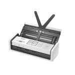 Escáner con alimentador automático de documentos Brother ADS-1800W, resolución de 1200 x 1200 DPI, tamaño A4, color blanco. SKU ADS1800WUN1.